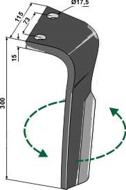 Lemken Zirkon 7 rotorharvetand venstre