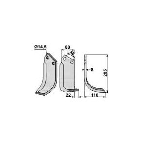 Maletti frserkniv 14,5 mm hjre