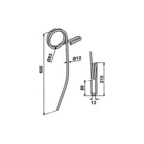 Marsk Stig efterharvetand buet 12 mm