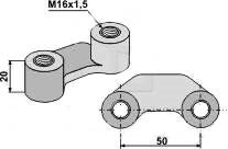 Maschio dobbelt tandmtrik M16 x 1,5