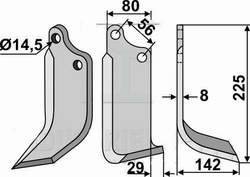 Maschio frserkniv 14,5 mm hjre