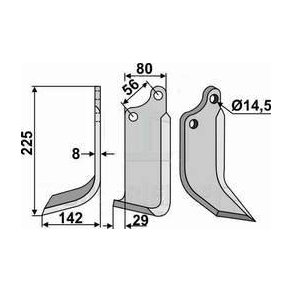 Maschio frserkniv 14,5 mm venstre