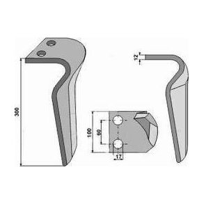 Maschio Dominator rotorharvetand venstre