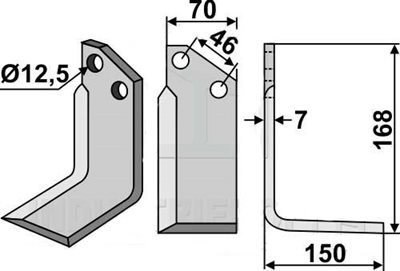 Muratori frserkniv 12,5 mm hjre