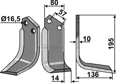 Muratori frserkniv 16,5 mm hjre