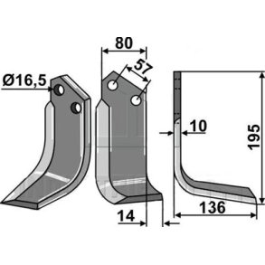 Muratori frserkniv 16,5 mm hjre