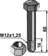Perfect bolt M12 x 1,25 x 60 mm (10.9)