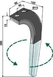 Rabewerk MKE rotorharvetand belagt venstre