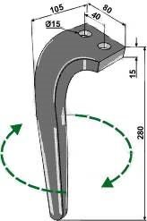 Rabewerk MKE rotorharvetand hjre