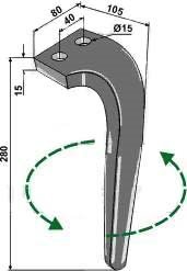 Rabewerk MKE rotorharvetand venstre