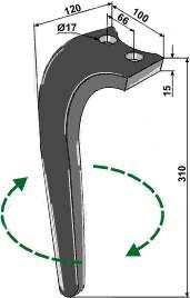 Rabewerk PKE rotorharvetand hjre