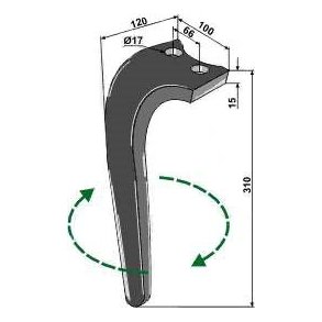 Rabewerk PKE rotorharvetand hjre