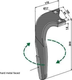 Rabewerk SKE rotorharvetand belagt hjre