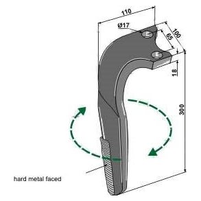 Rabewerk SKE rotorharvetand belagt hjre