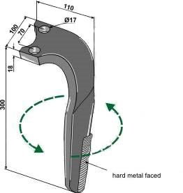 Rabewerk SKE rotorharvetand belagt venstre