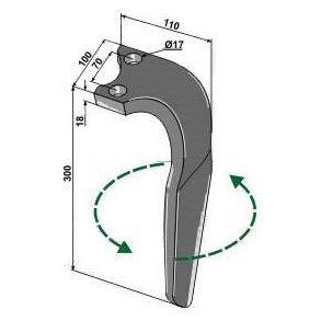 Rabewerk SKE rotorharvetand venstre