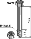 Spearhead bolt M14 x 1,5 x 105 mm (10.9)