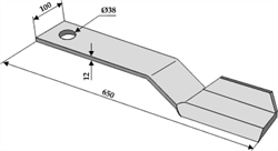 Spearhead kniv 650 mm venstre