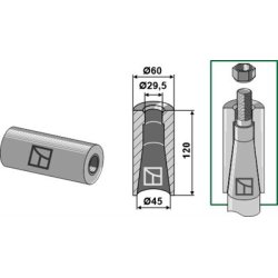 Svejseb�sning for frontl�ssertand gevind M28