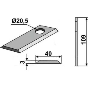 Taarup kniv 109 mm (25 stk)