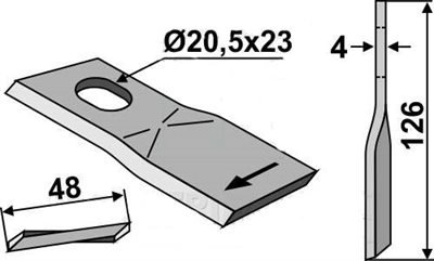 Taarup kniv vreden hjre (25 stk)