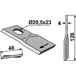 Taarup kniv vreden hjre (25 stk)