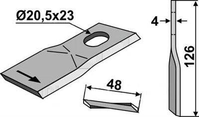 Taarup kniv vreden venstre (25 stk)
