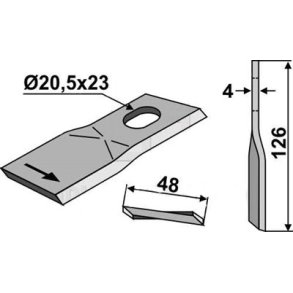 Taarup kniv vreden venstre (25 stk)