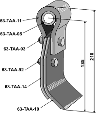 Taarup grnthster (dobbelt) kniv komplet