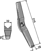 Agrilla Super vendbar spids 16 mm
