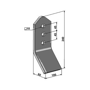 Slbetand slidstykke 100 mm