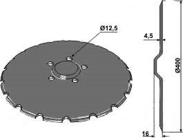 Tallerken takket 400 mm