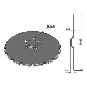 Tallerken takket 400 mm