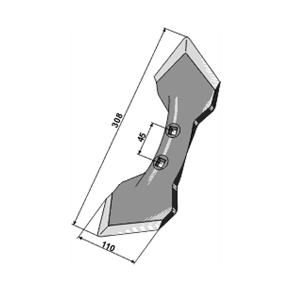 Kongskilde Vibroflex stubspids 110 x 8 mm
