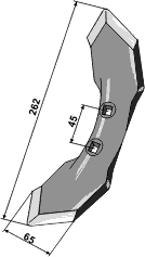 Kongskilde Vibroflex stubspids  65 x 8 mm