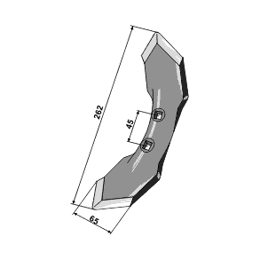 Kongskilde Vibroflex stubspids  65 x 8 mm