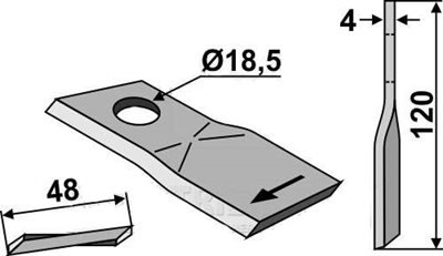 Vicon kniv vreden hjre (25 stk)